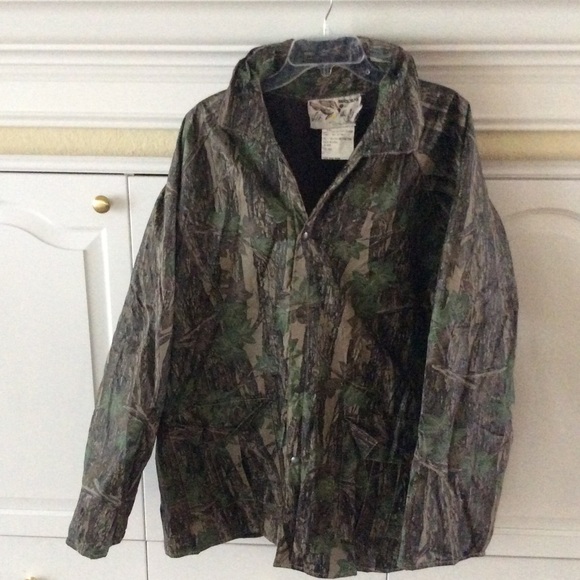 Duck Bay Other - Duck Bay camouflage vinyl raincoat size XXL